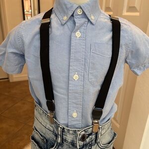 Stylish Black Suspenders for Kids